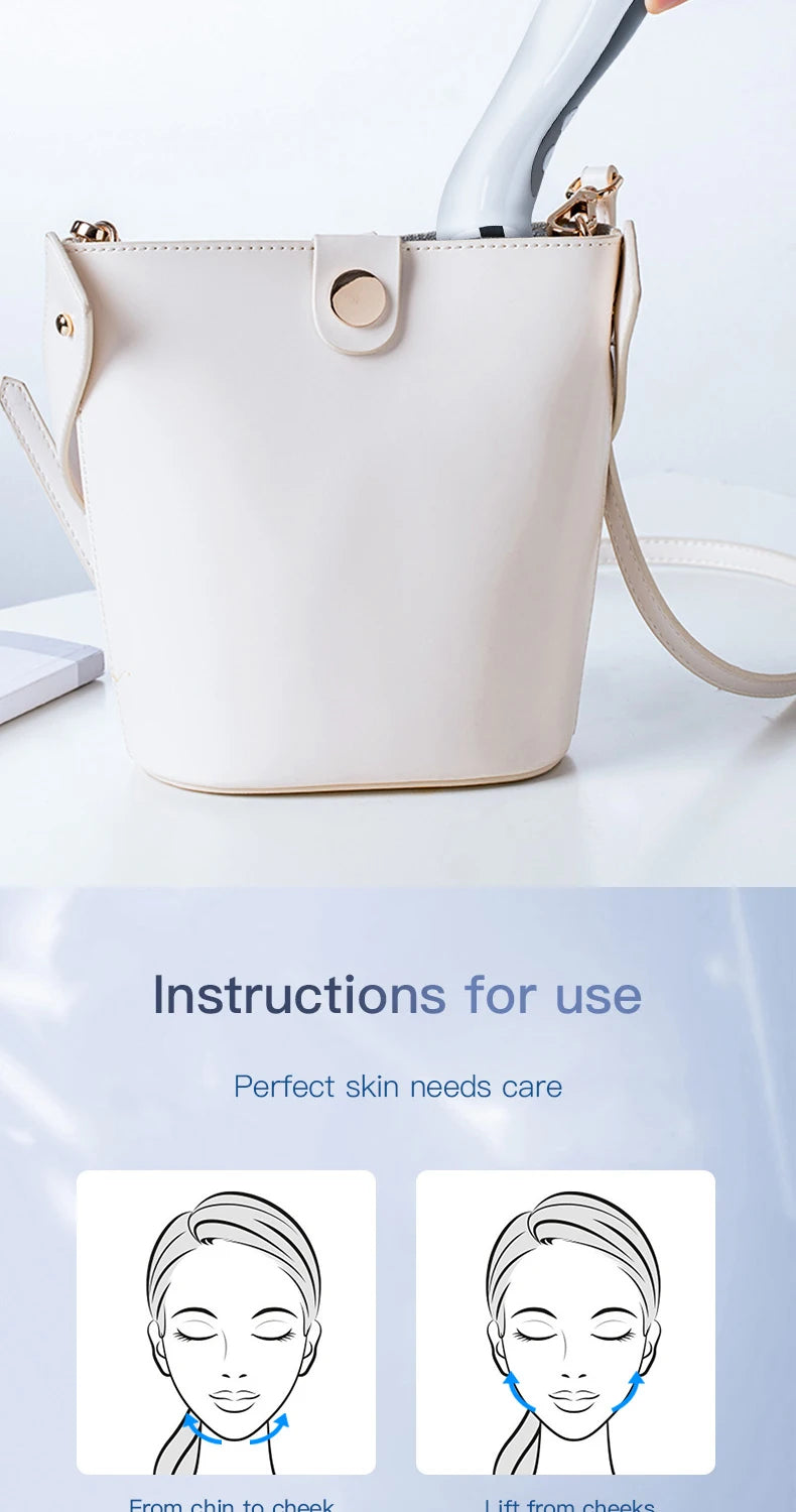 EMS Microcurrent Face Lift Massager – V-Face Roller Skin Tightening Device