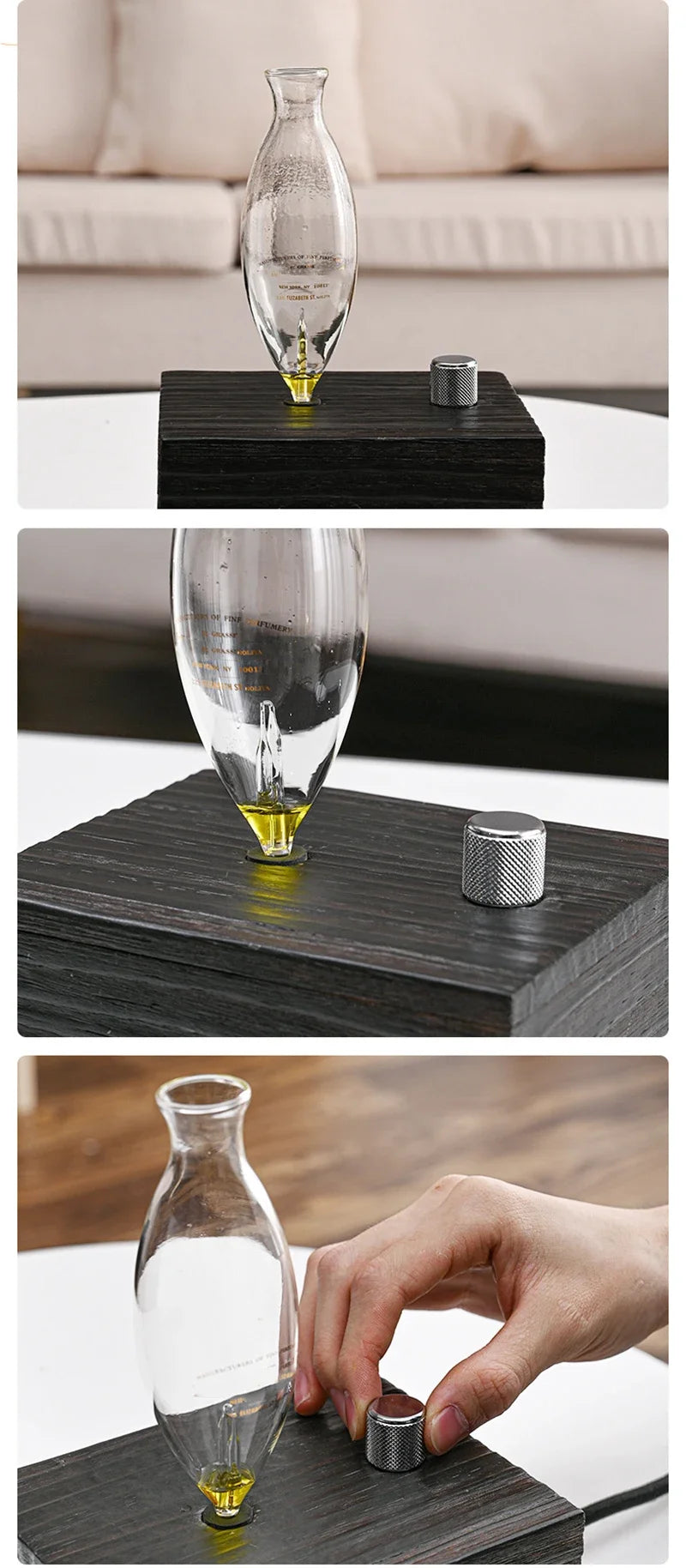 Solid Wood Glass Aroma Diffuser