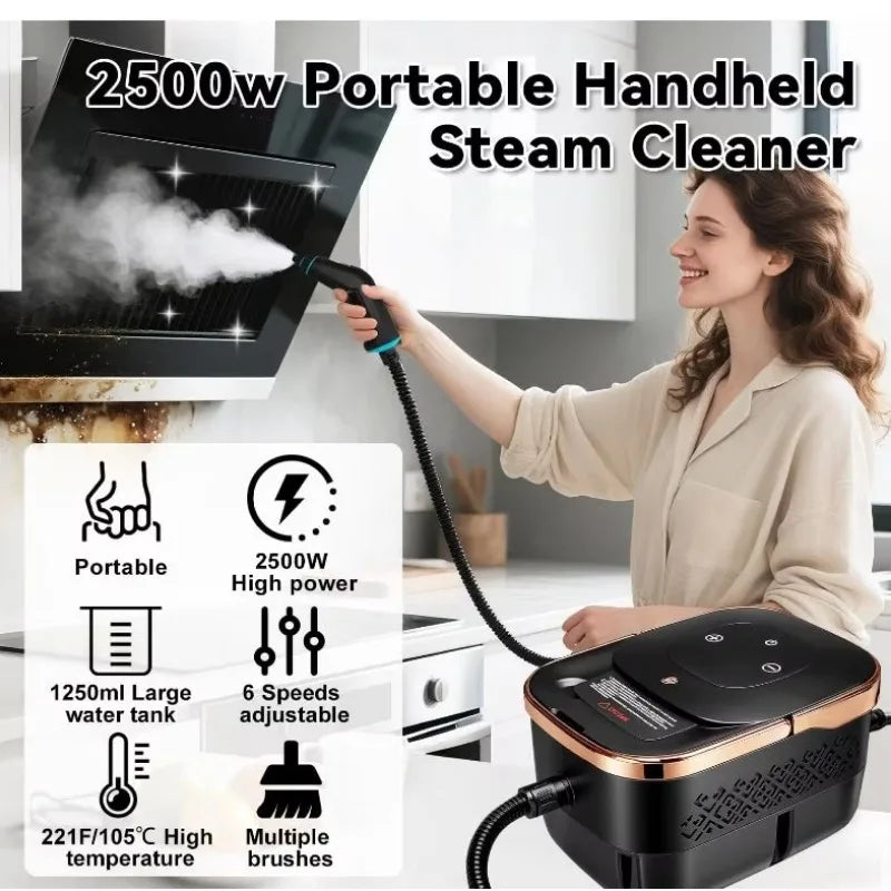 Handheld Steam Cleaner 2500W | High Pressure Multi-Surface Cleaning