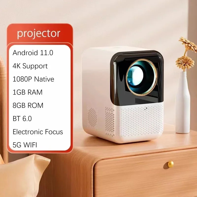 Smart Mini Projector 1080P | Android 11 WiFi Bluetooth Home Cinema