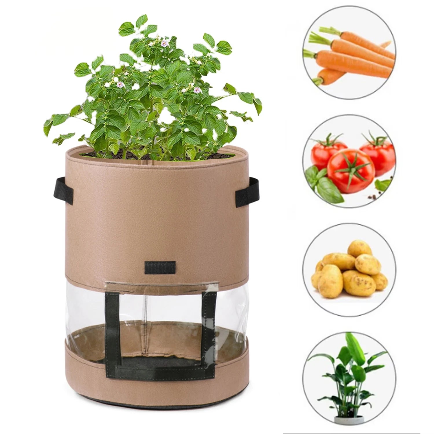 Non-Woven Garden Grow Bags with Handles