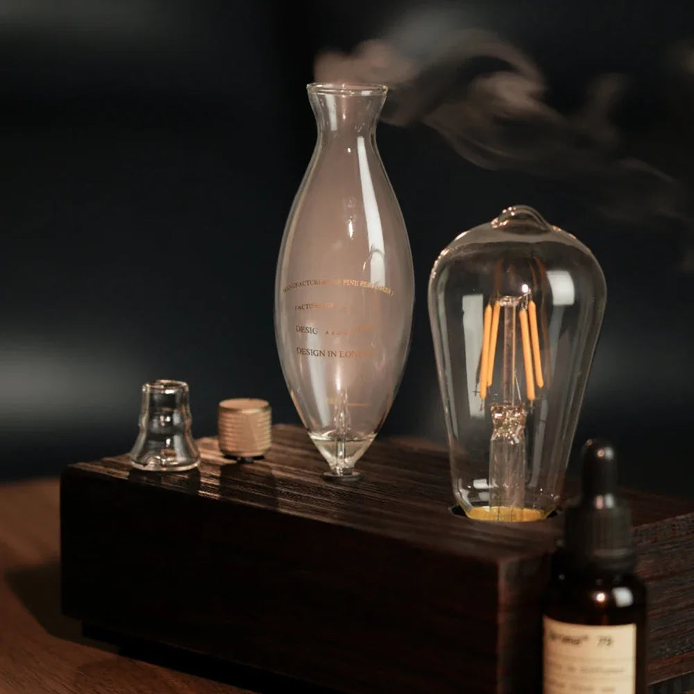 Solid Wood Glass Aroma Diffuser