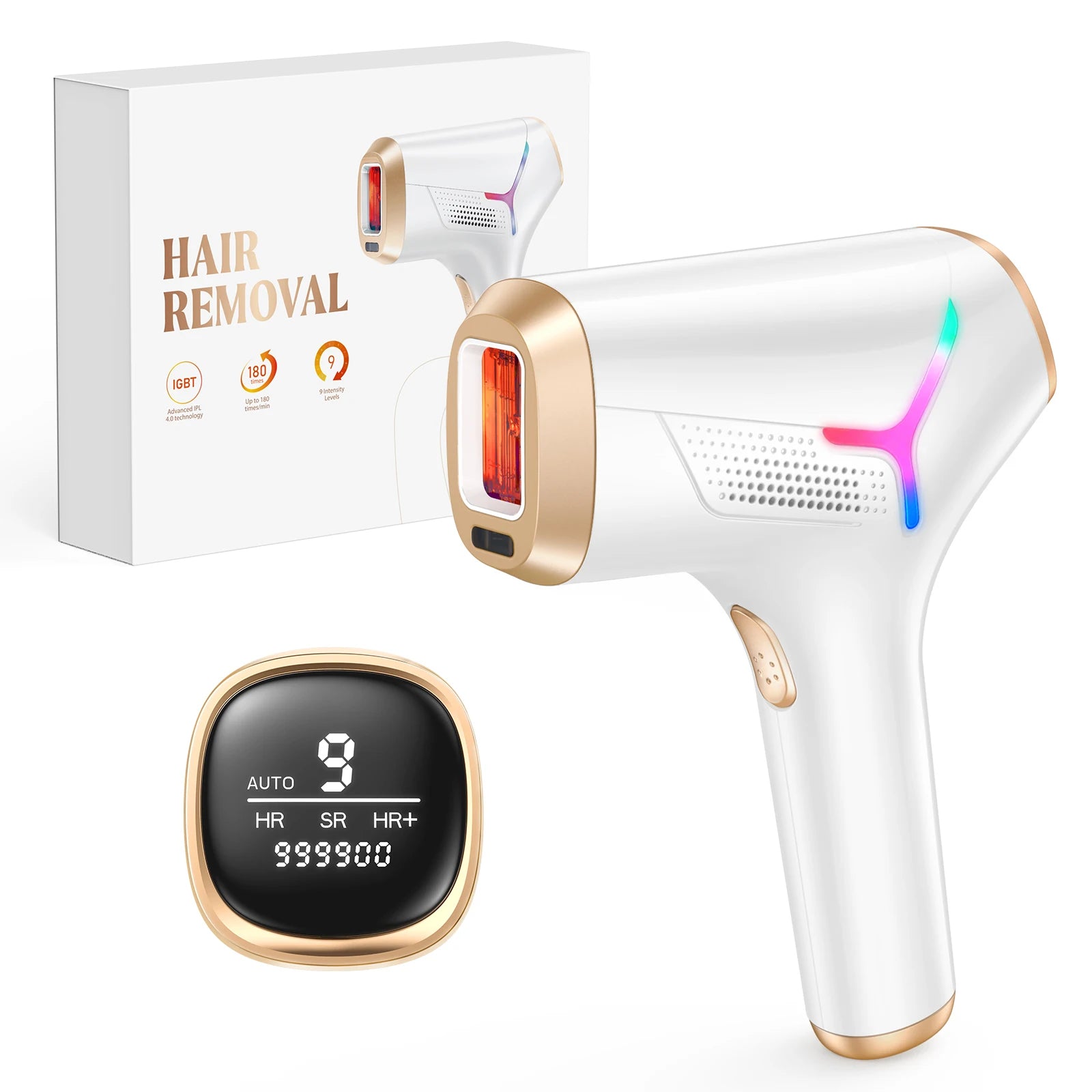 IPL Laser Hair Removal Device – 9 Energy Levels Permanent Hair Remover
