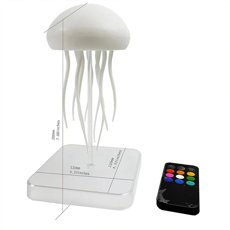 LED Jellyfish Lamp – RGB Gradient Night Light with Remote Control