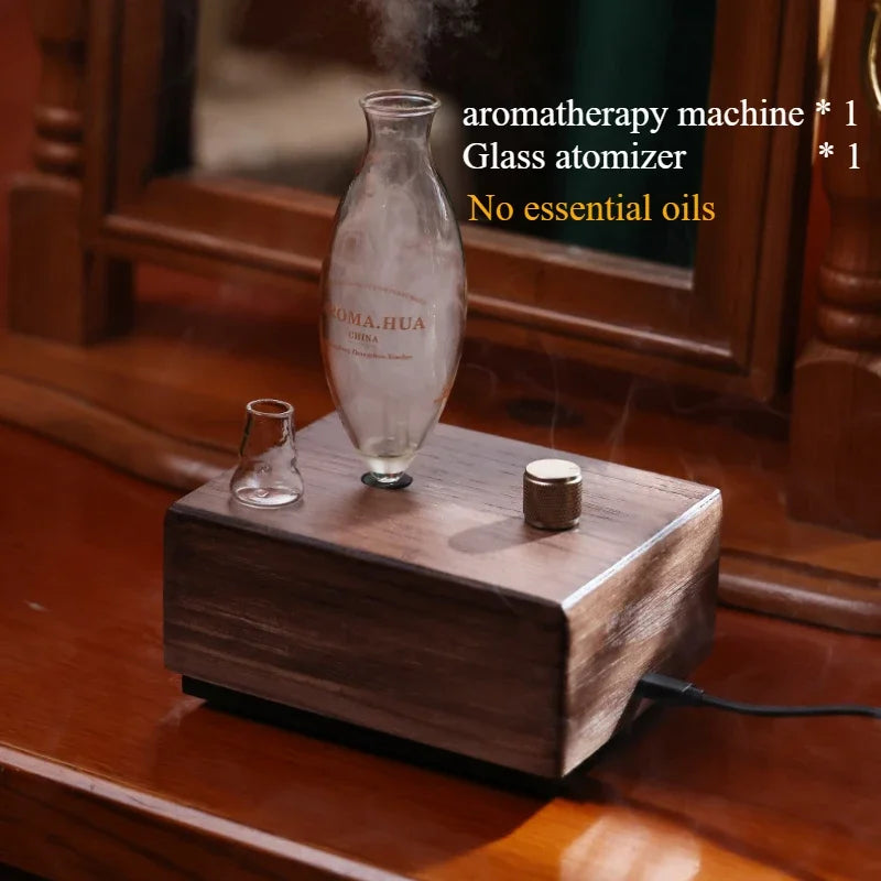 Solid Wood Glass Aroma Diffuser