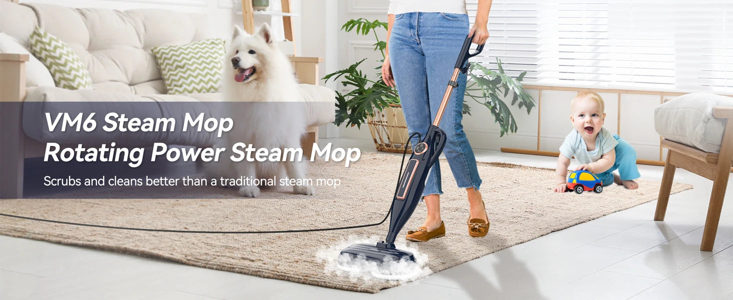 Rotating Scrubbing Steam Cleaner