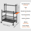 16 Slot Garden Tool Organizer Rack with Wheels – Garage Storage Holder