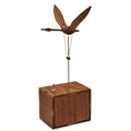 Walnut Wood Swan Music Box – Handmade Wooden Desk Ornament