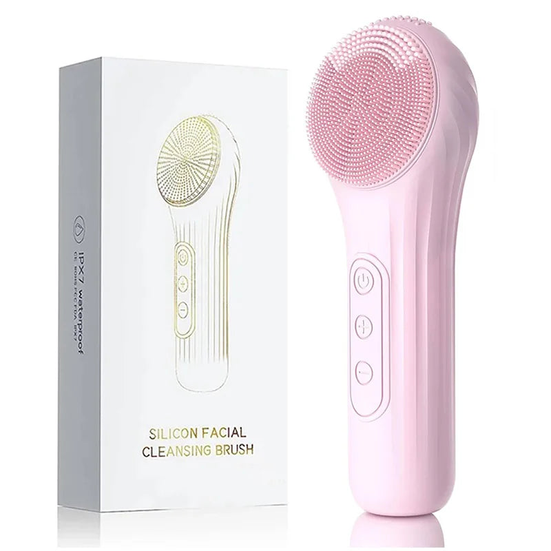 Silicone Facial Cleansing Brush – Waterproof Electric Face Cleanser