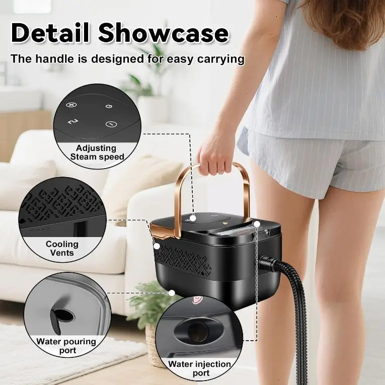 Handheld Steam Cleaner 2500W | High Pressure Multi-Surface Cleaning