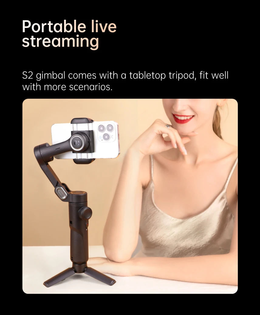 3-Axis Smartphone Gimbal Stabilizer | Foldable Anti-Shake Vlog Gimbal