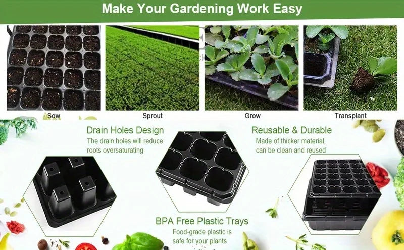 Reusable Seedling Nursery Pots Set – 10 Pack
