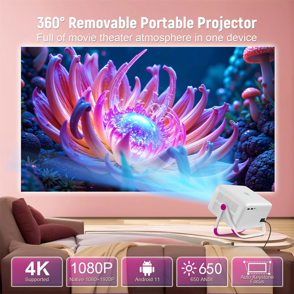 Smart Projector | 650 ANSI WiFi Bluetooth Home Cinema