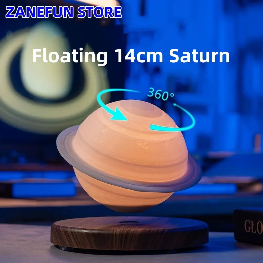 Floating Saturn Lamp – Magnetic Levitating LED Desk Light