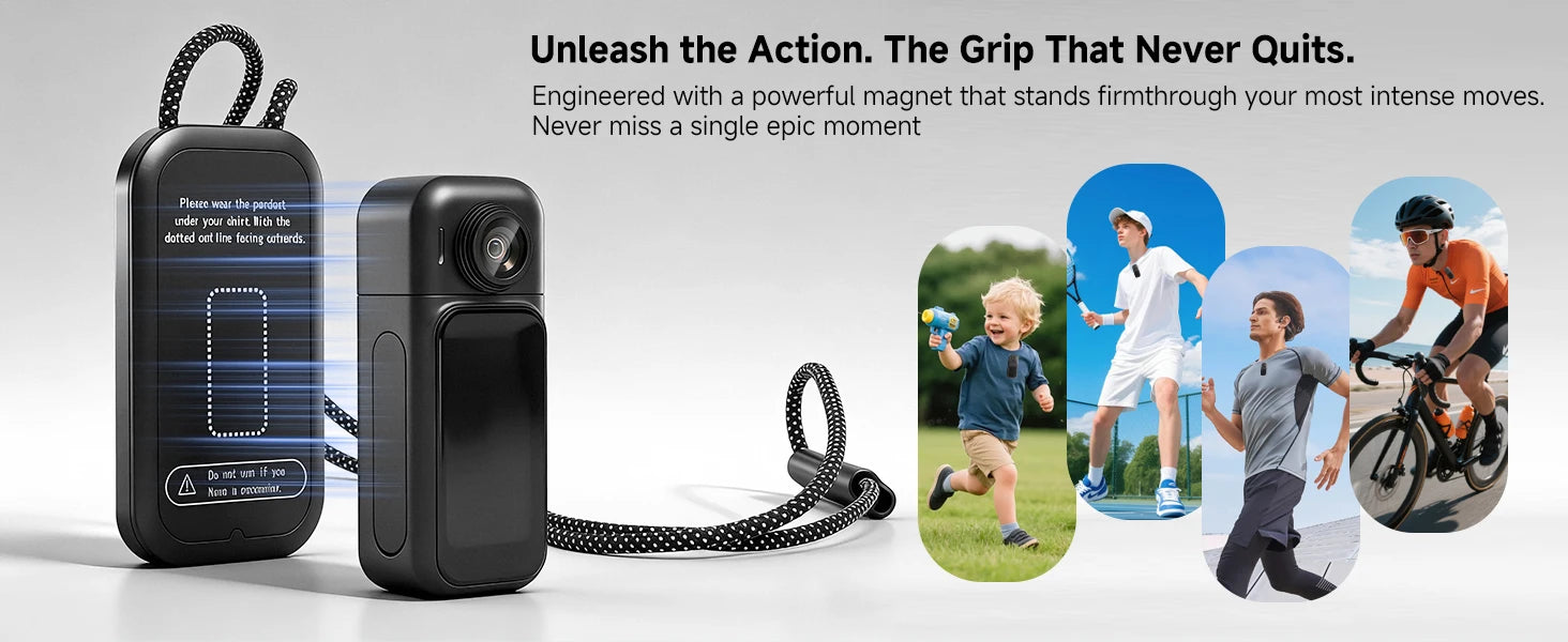 Mini Action Camera 1080P | Magnetic Wearable POV Camera with WiFi