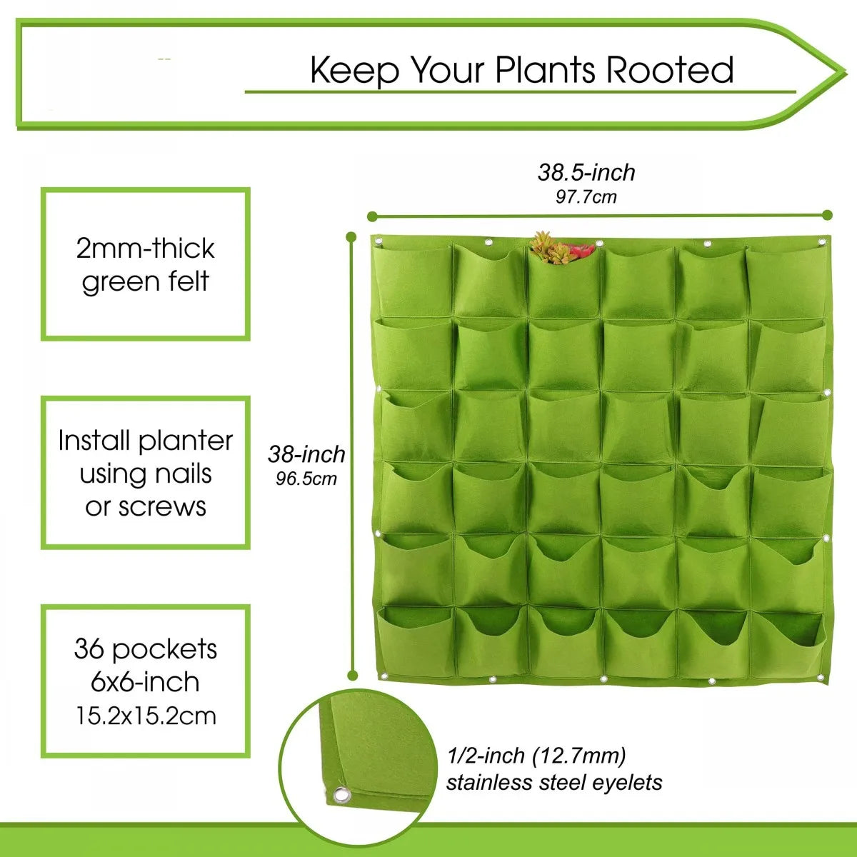 Pocket Vertical Hanging Garden Planter