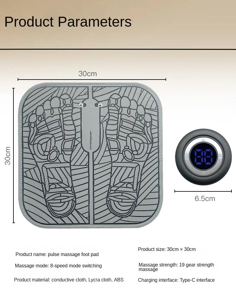 EMS Foot Massage Mat – Portable Electric Foot Massager
